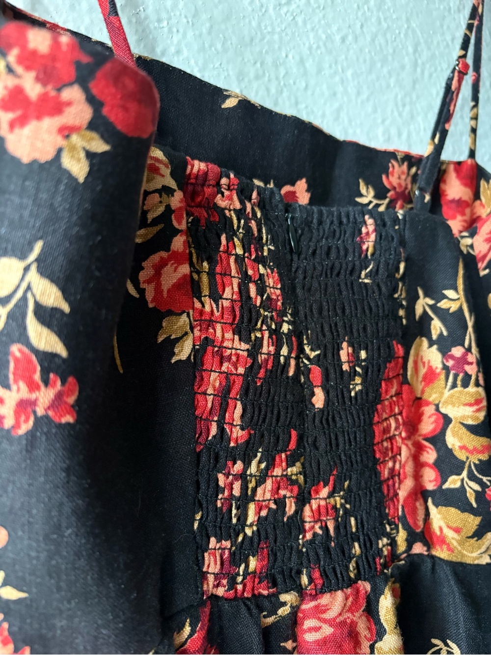 Reformation Linen Frankie Midi Dress Women’s 0 Black & Red Floral Formal Wedding - Picture 10 of 16